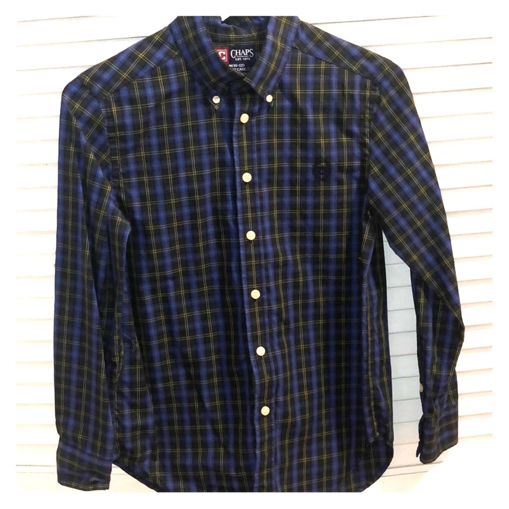 Medium Chaps Navy and green Button shirt